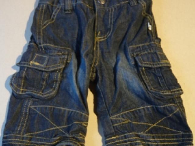 Süße kurze Jeans halblang für Kleinkinder Größe 74 "My Little Bear" wie neu - 1